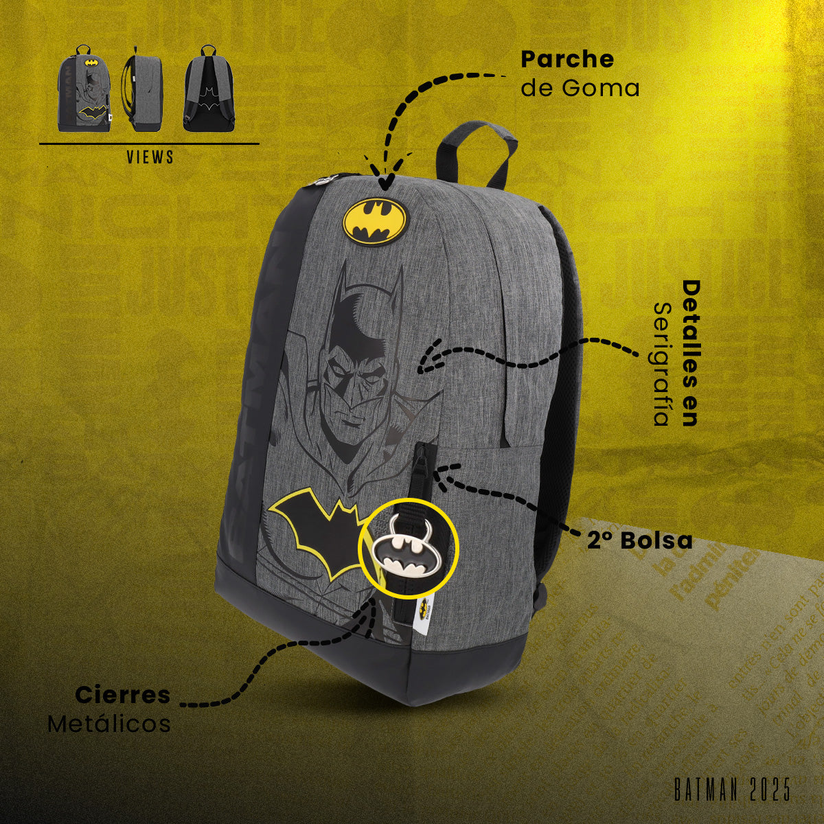 Mochila Batman Casual Classic