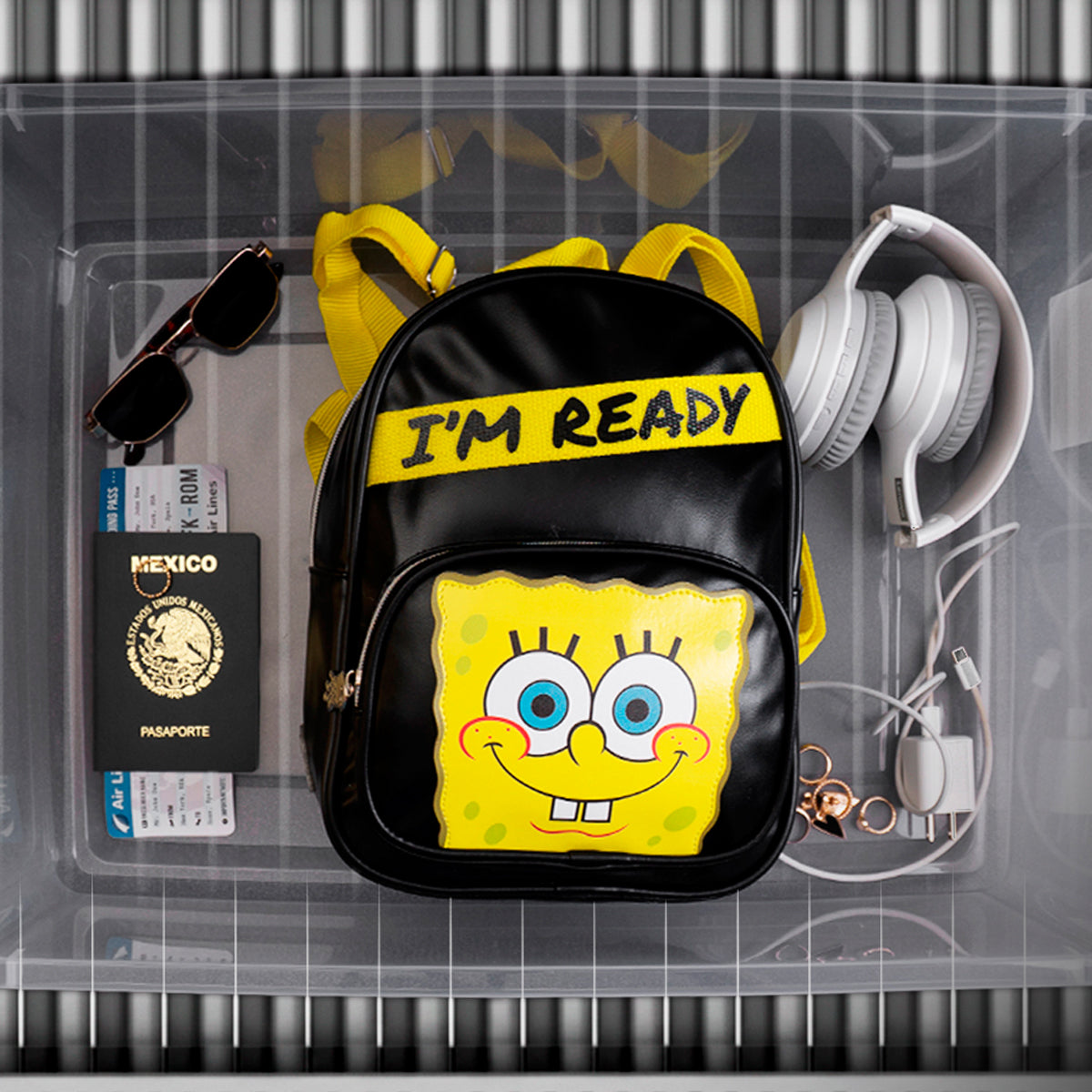 Mini Mochila Bob Esponja "Im Ready" Edicion Limitada