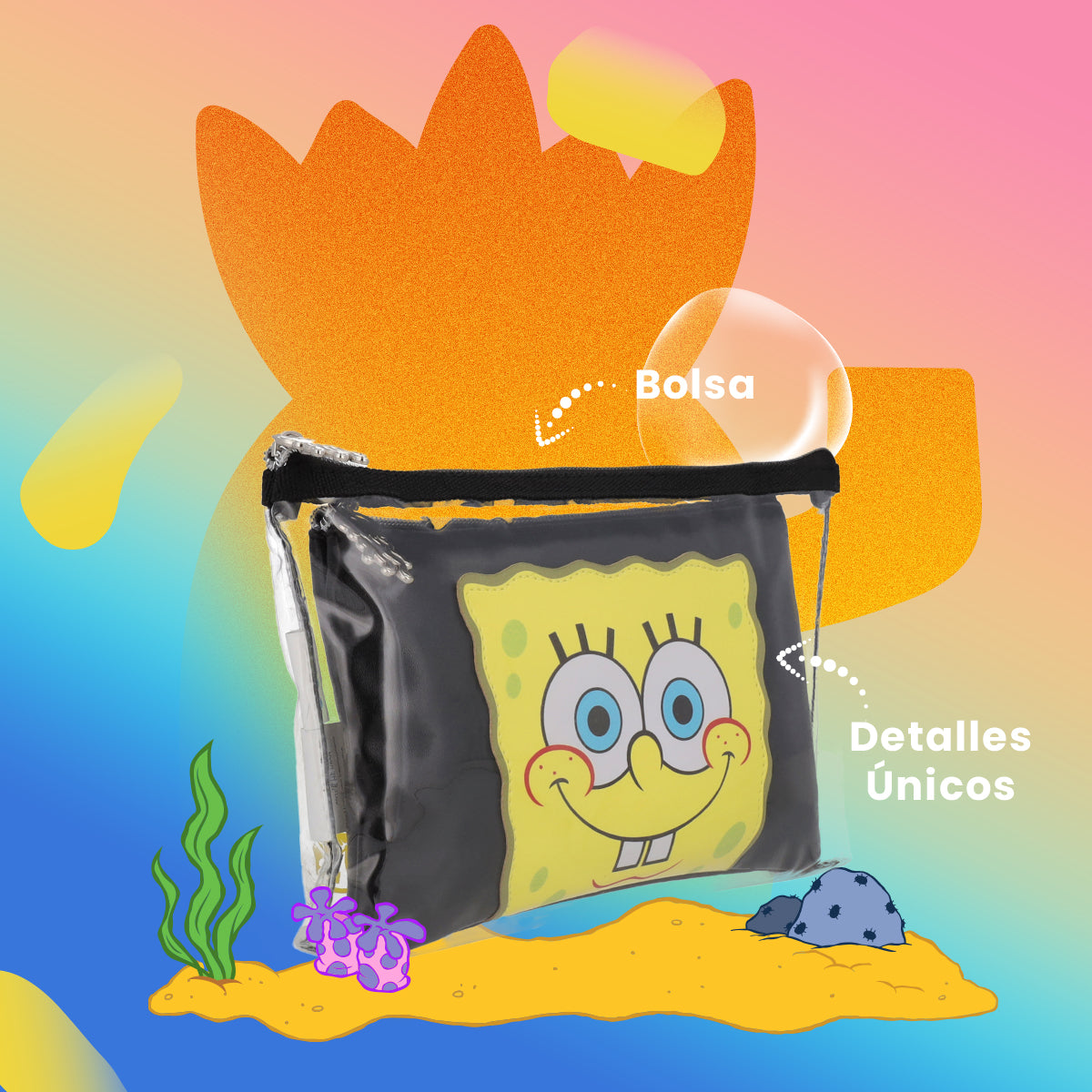 Estuche Bob Esponja Negro