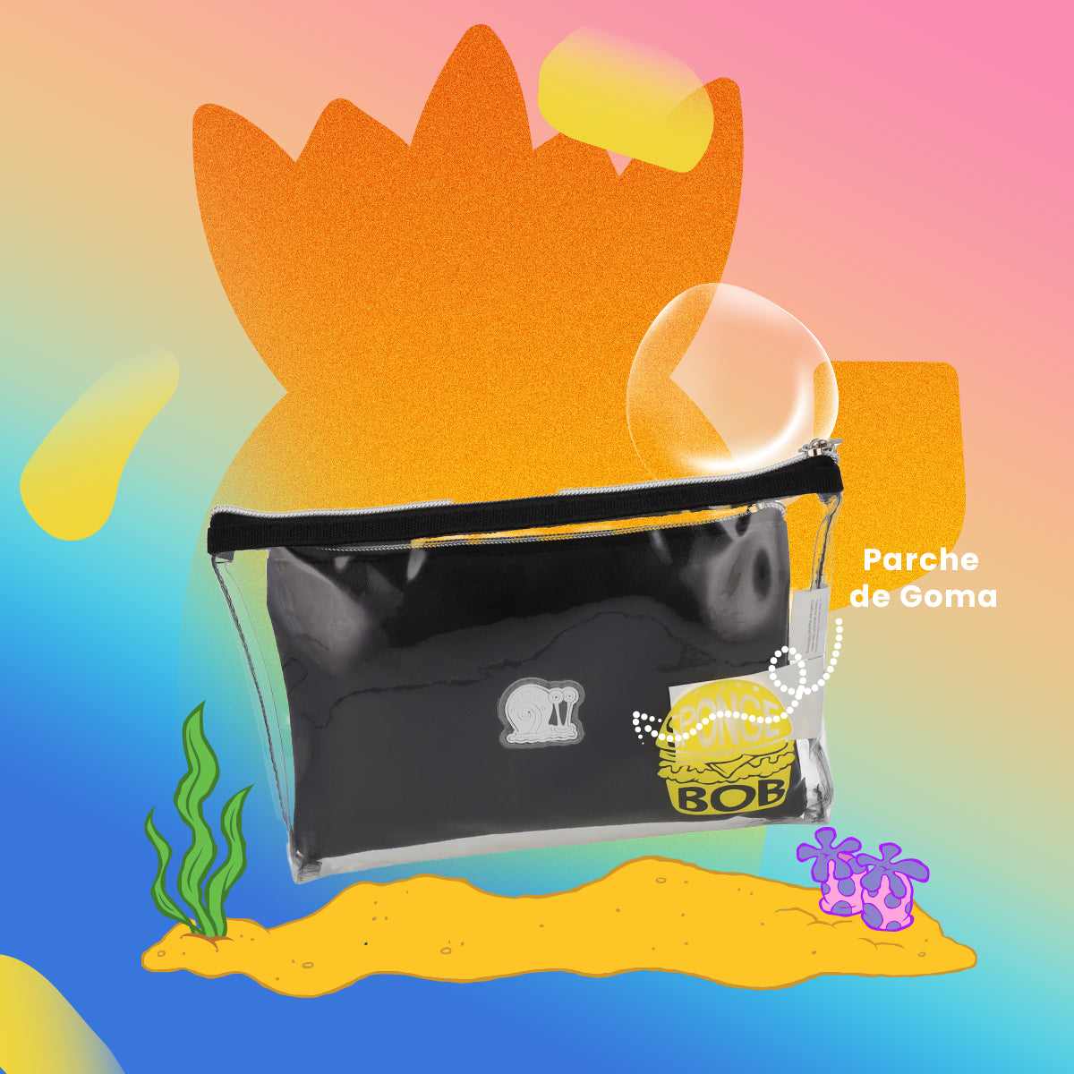 Estuche Bob Esponja Negro