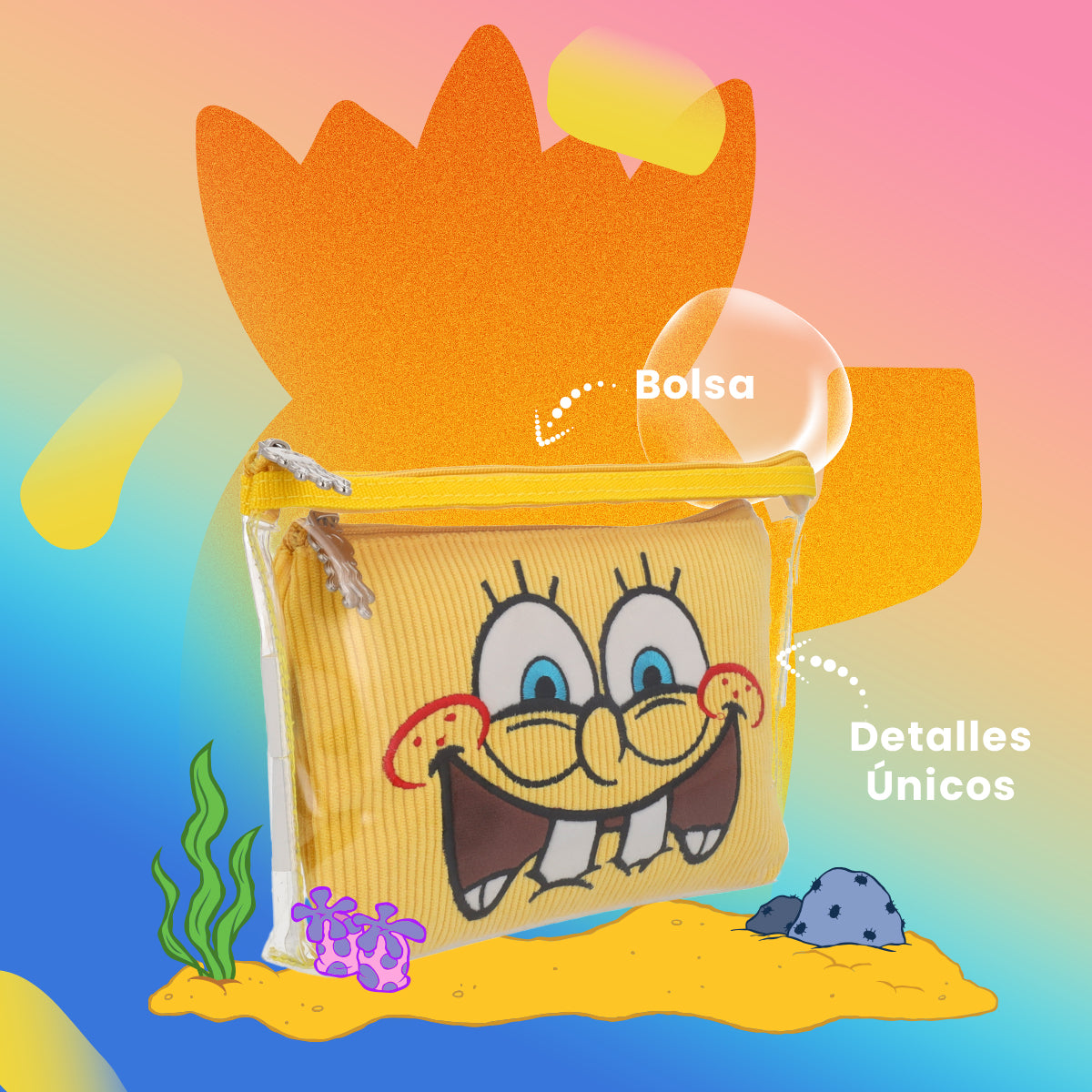 Estuche Bob Esponja Amarillo