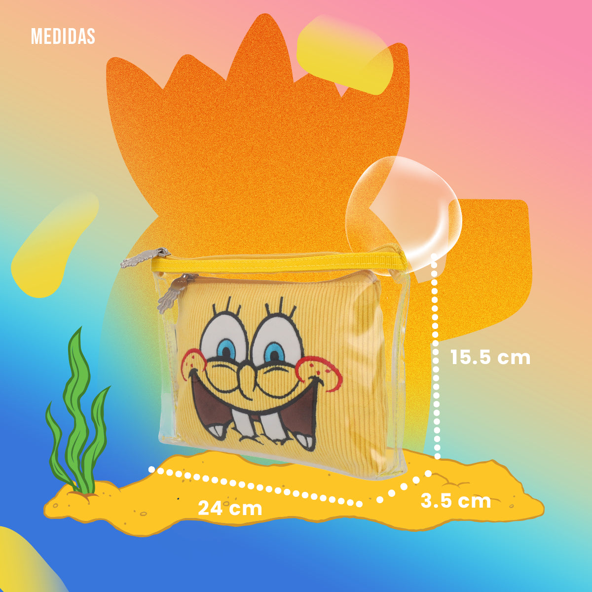 Estuche Bob Esponja Amarillo