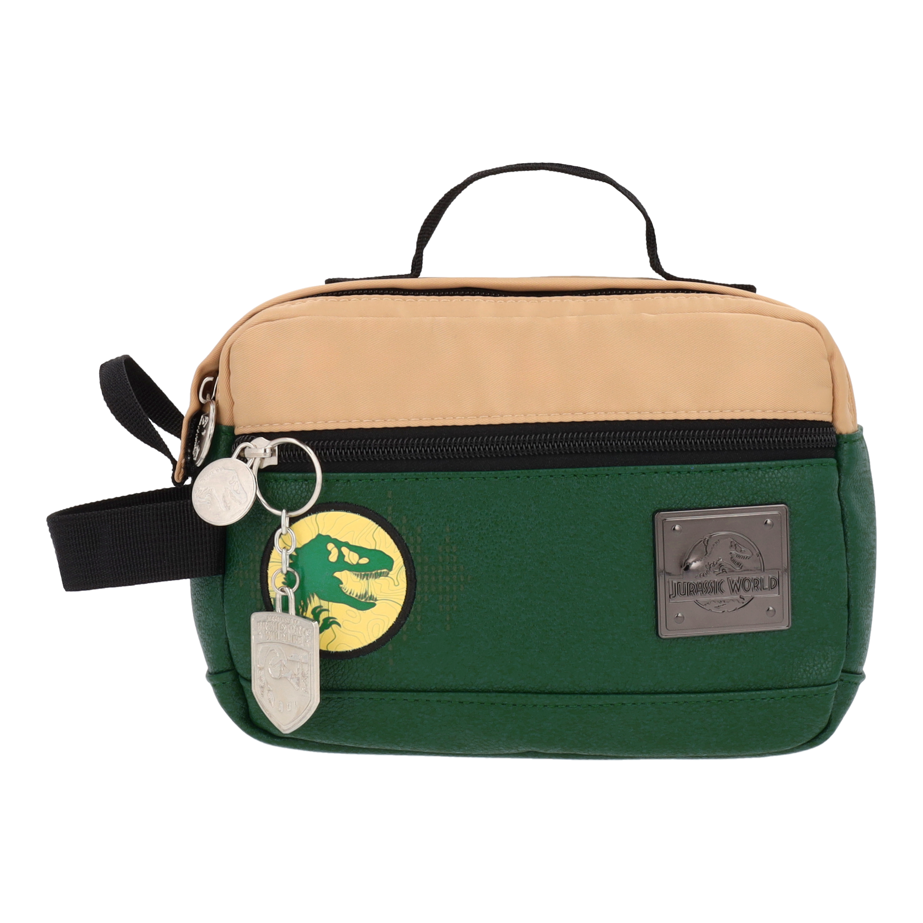 Estuche Jurassic World Verde y Beige