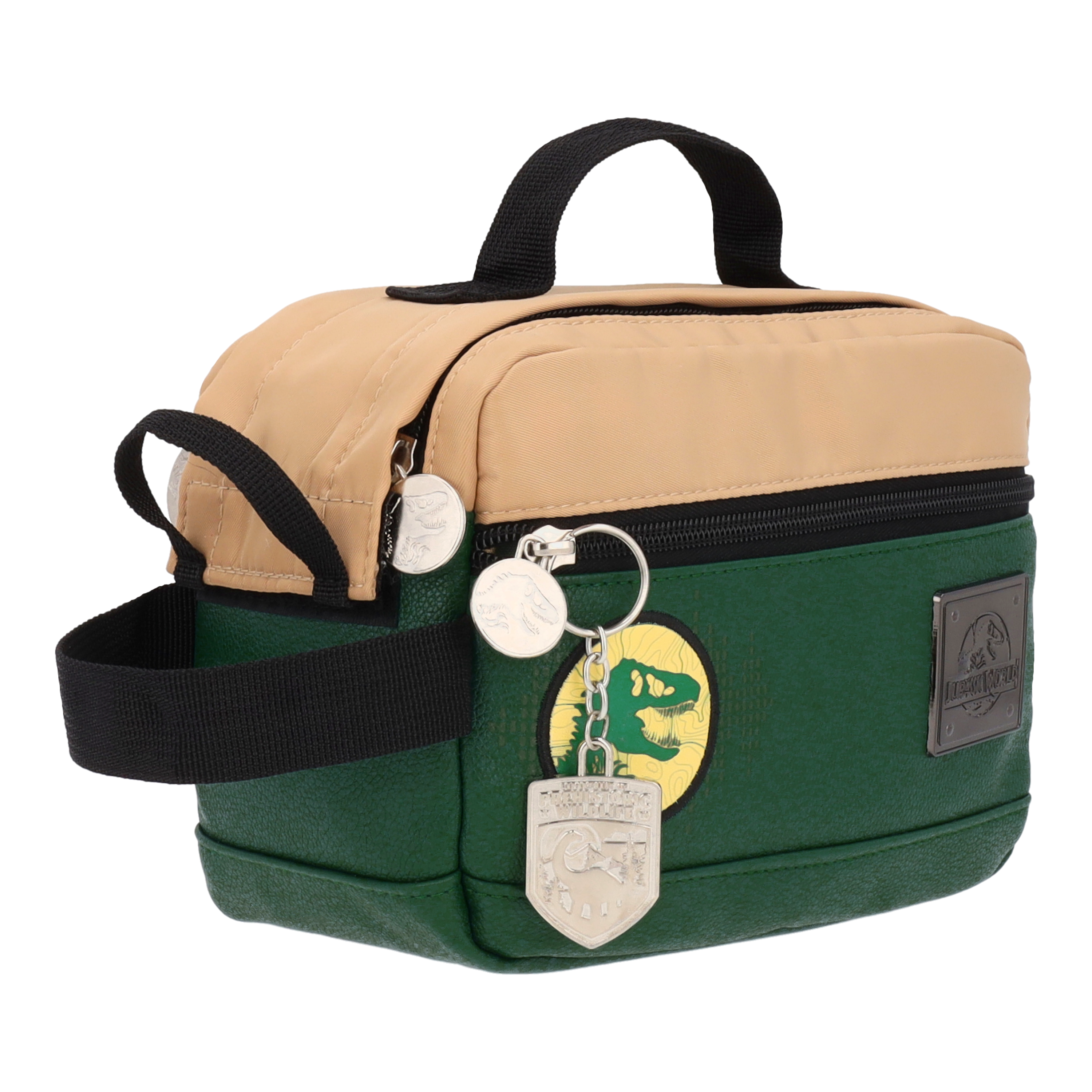 Estuche Jurassic World Verde y Beige