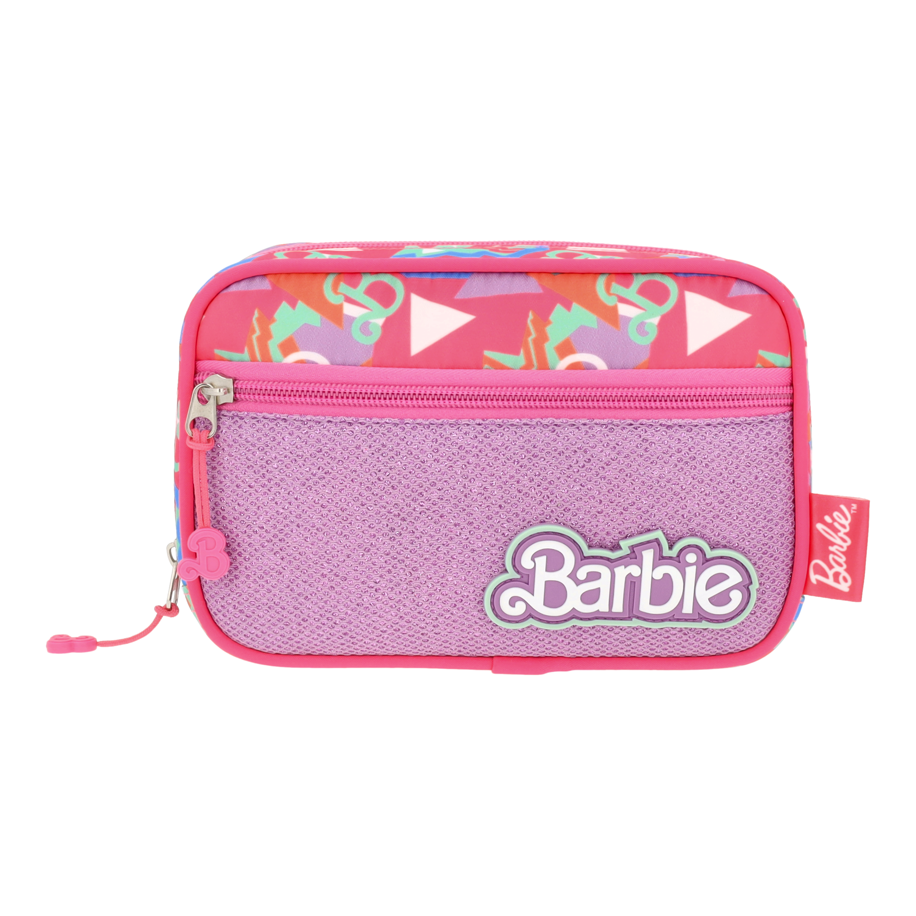 Estuchera Barbie Doble Compartimento Estilo Geométrico