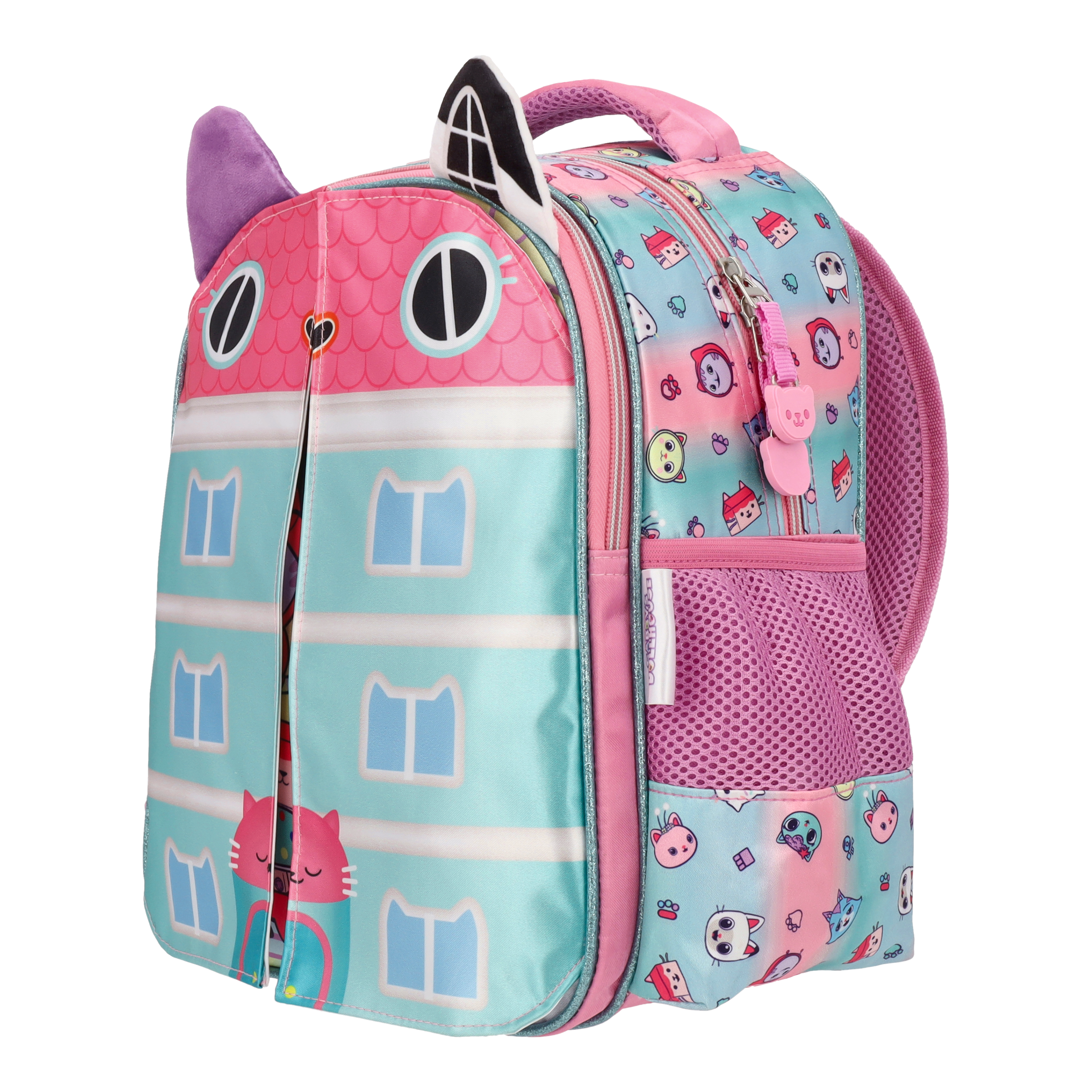 Mochila Gabby's Dollhouse Casa Mágica con panel despegable