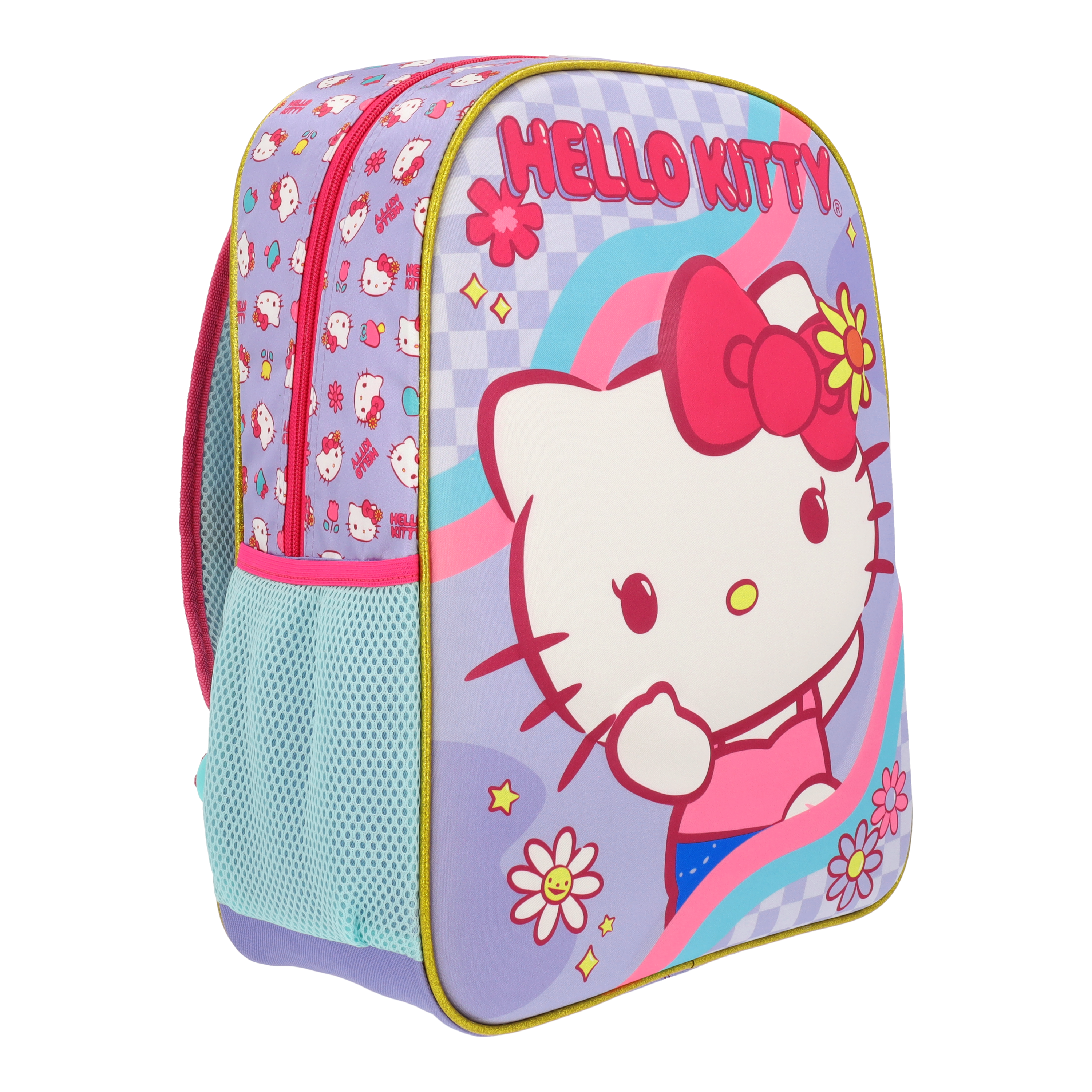 Mochila Escolar Hello Kitty Flores Edición 23
